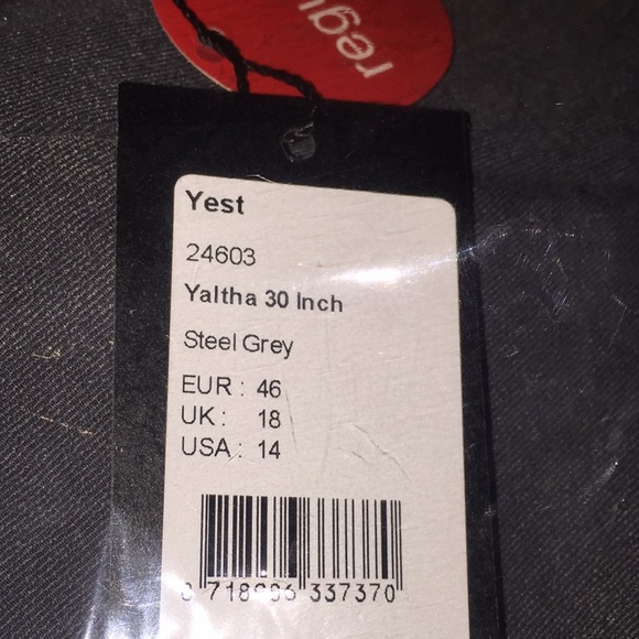 Yest Yaltha Pull On Pants Capris 24603 Steel Grey Size 14 - Picture 5 of 10